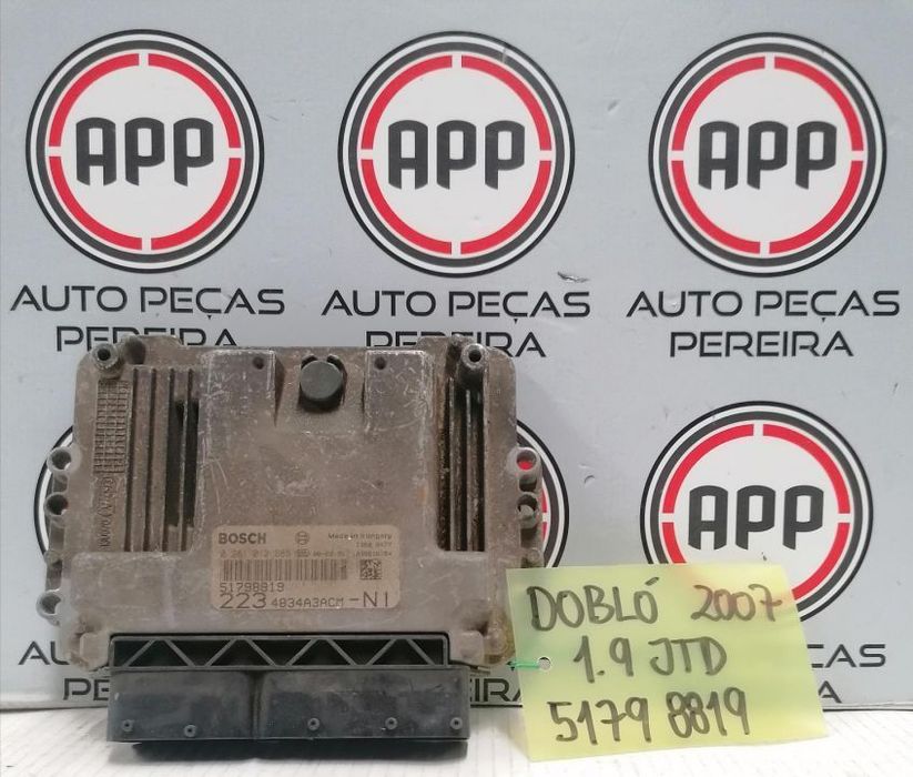 Centralina Fiat Doblo 1.9 JTD, referência 51798819, 55180280, 51798817