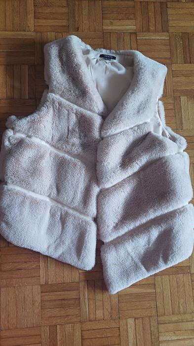 Kamizelka pluszowa brudny róż rozm.42