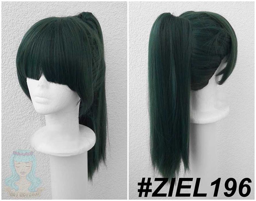 Maki Zenin Jujutsu Kaisen zielona ziemna peruka z kitką cosplay wig