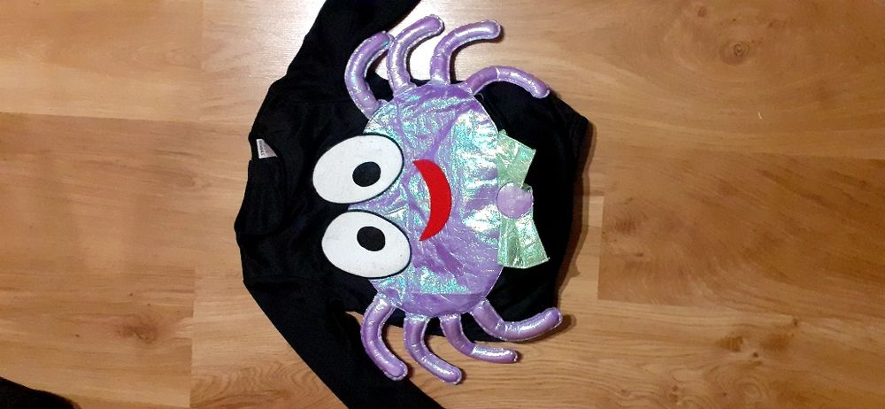 Strój karnawałowy pająk pajaczek 2-3 lata tesco