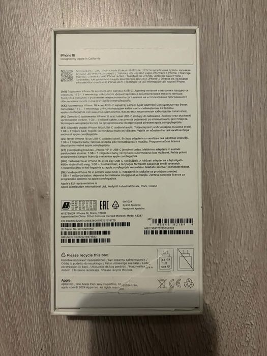 Iphone 16 128 GB  black tytan