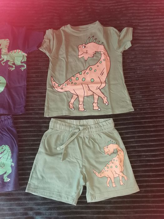 Komplety dla chłopca 110/116 h&m dinozaury