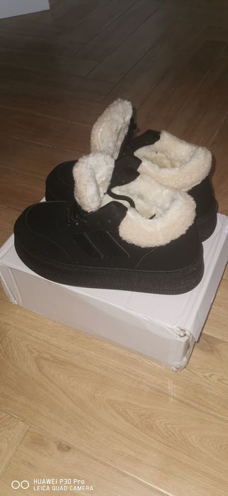 Buty ocieplane kożuszkiem