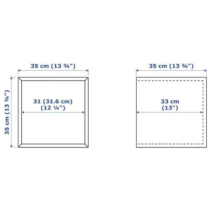 Ikea Bloco Eket branco 35x35x35cm com calha suspensão