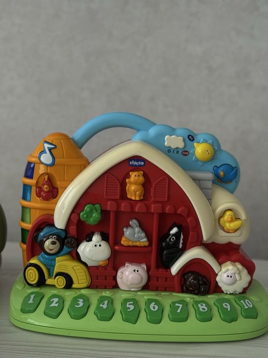 Ферма Chicco, ковчег Kiddi Smart, сортер Chicco, BB Junior Bugatti