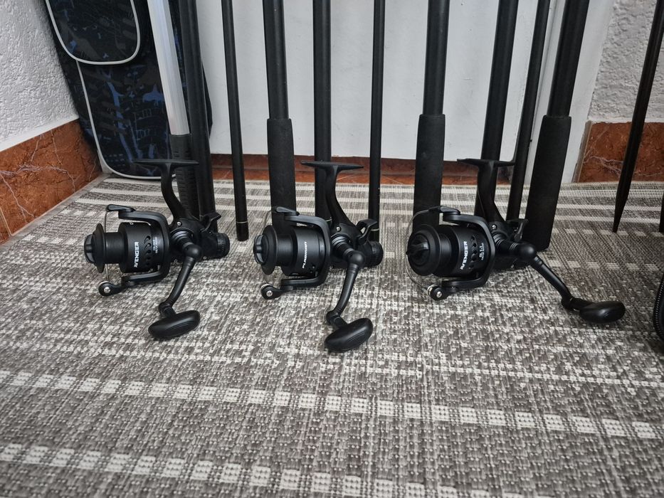 Карповий набір удилища, катушки бейтранер, сигналізатори, рогачі, садо