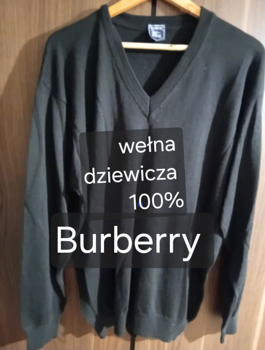 Elegancki sweter pulower męski Burberry  Stan idealny! Jesień święta