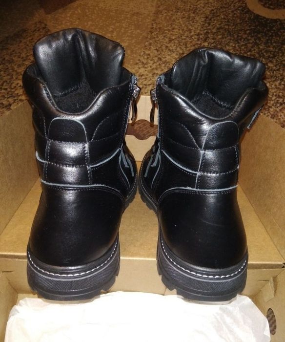 Черевики ортопедичні зимові 45р. шкіряні кожаные ботинки зимние