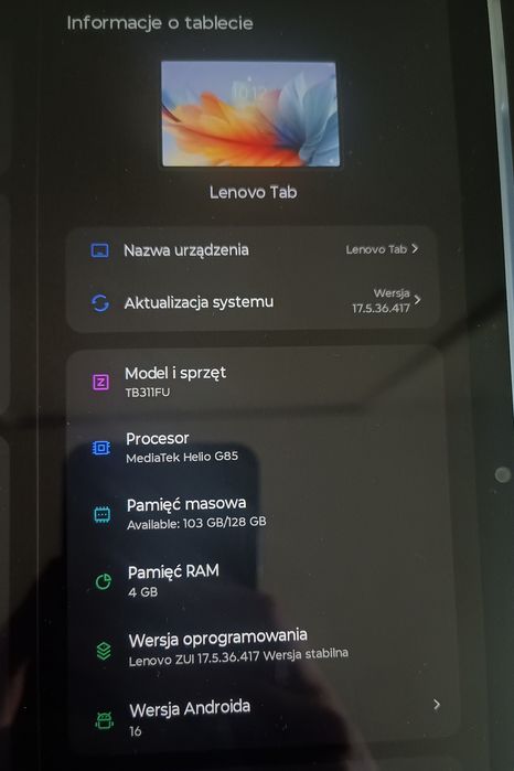 Tablet Lenovo Tab TB311FU