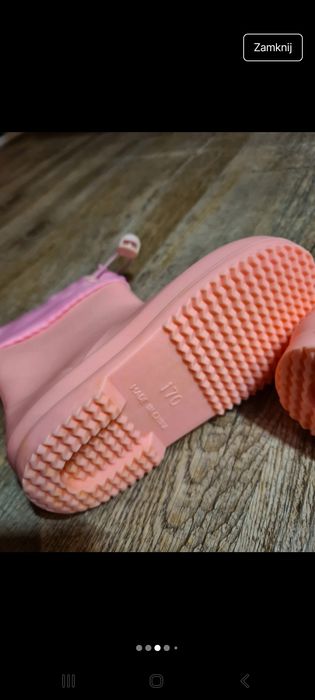 Kalosze dla dziecka rozm 28 różowe misie buty przeciwdeszczowe