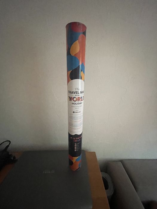 Скретч-карта Travel Map AIR World в дизайнерском тубусе