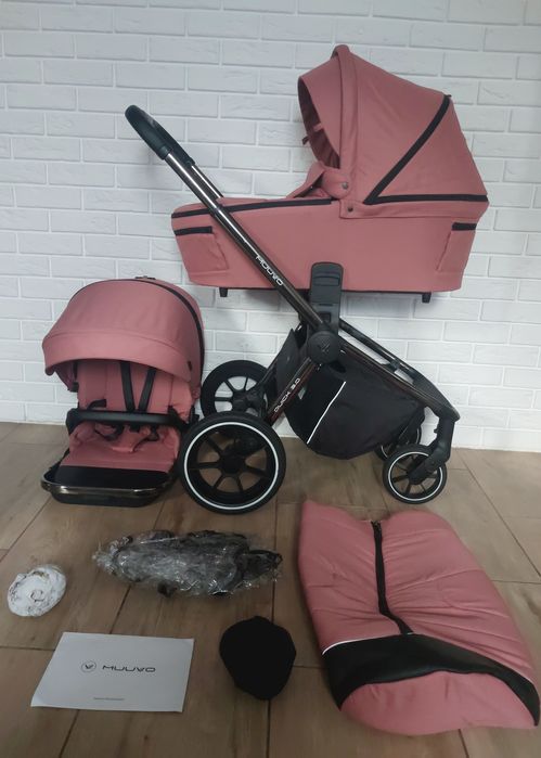 Piękny wózek. Muuvo Quick 3.0 2w1 róż WYSYŁAM