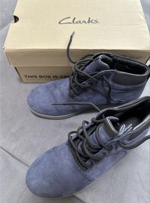Жіночі черевики  clark’s сині з нубуку 38 розмір 23,5 см