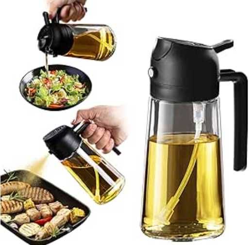 Garrafa Dispensadora com Pulverizador de Azeite!