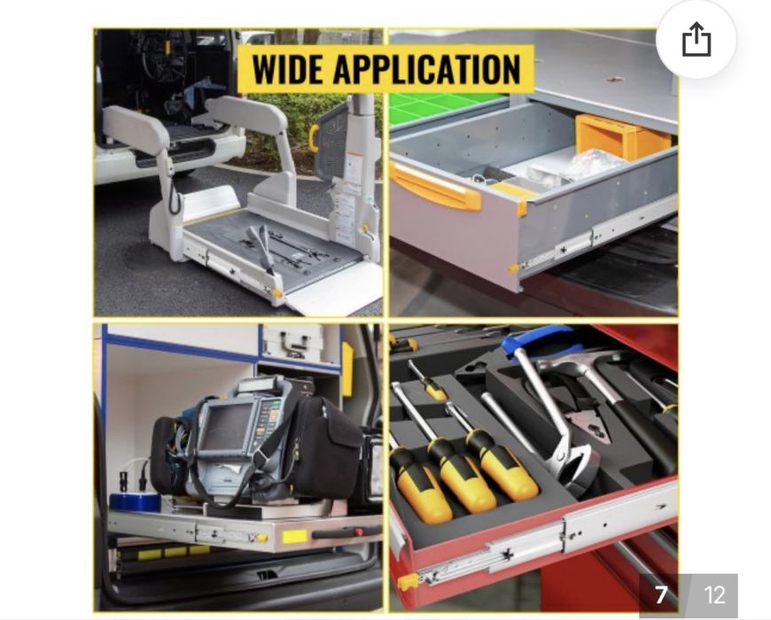 Vevor heavy duty drawer slides rails for large drawer64552482391938122