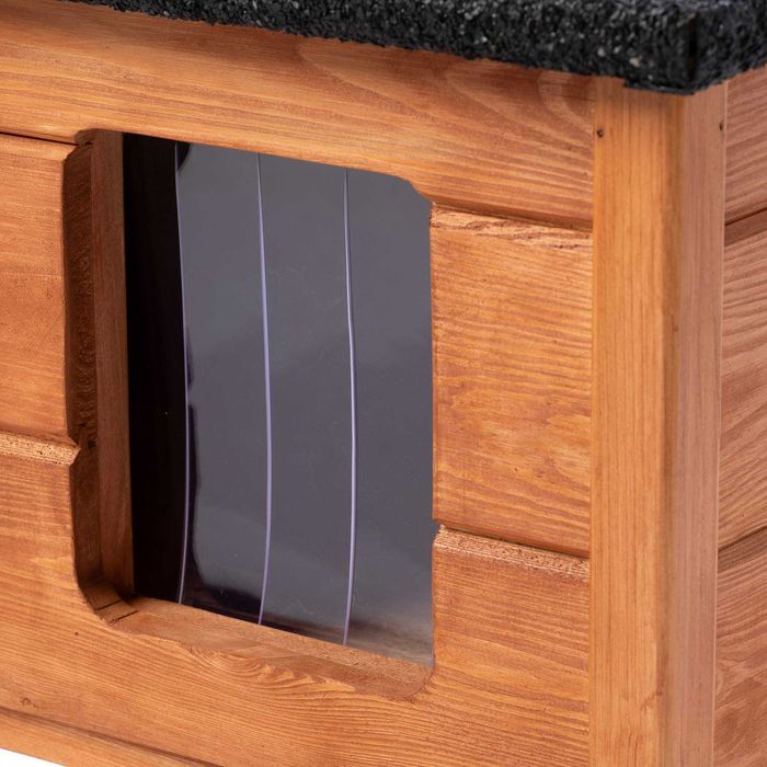 Buda dla psa kota drewniana ocieplana kurtyna nowa Mr.Dolittle