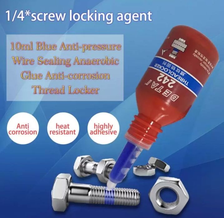 cola adesiva anti-pressão azul 242 cola para roscas