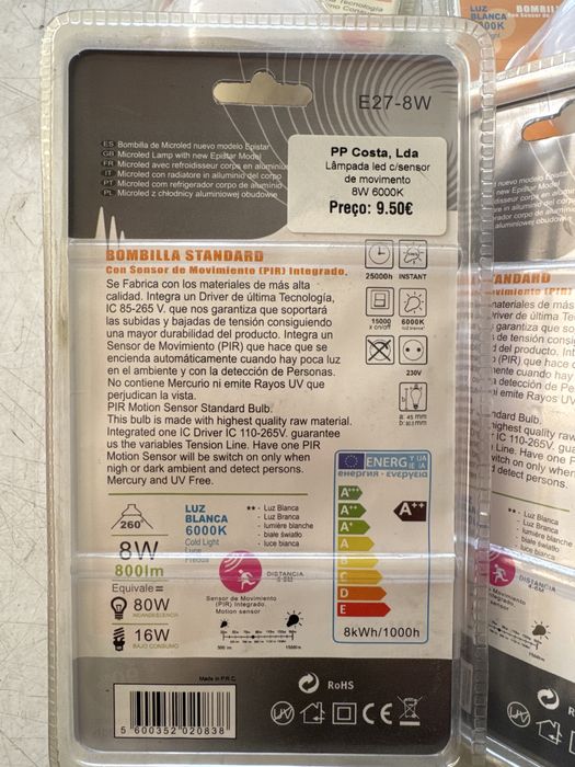 Lâmpadas com sensor de movimento