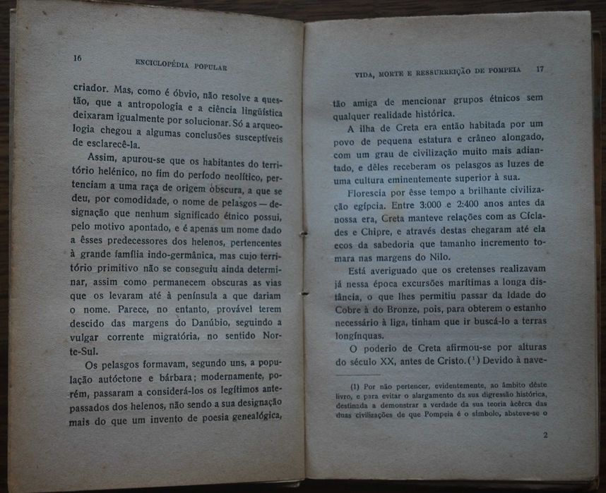 Vida Morte e Ressurreição de Pompeia - Ano Edição 1945
