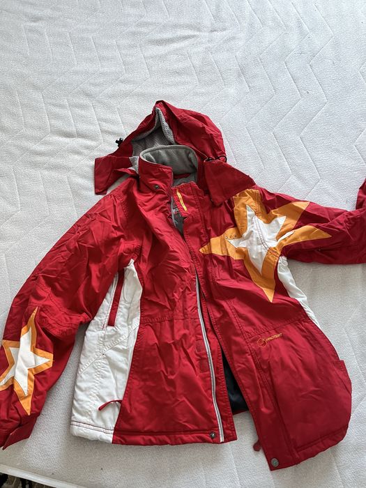 Червона зимня куртка, лижна, жіноча