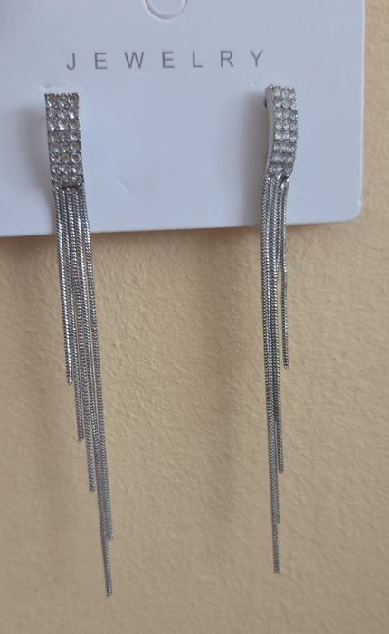 Kolczyki długie z cyrkoniami