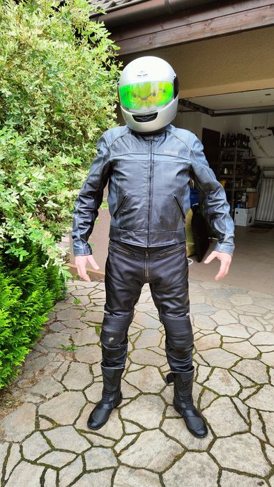 Kombinezon motocyklowy dwuczęściowy Cafe Racer ze skóry