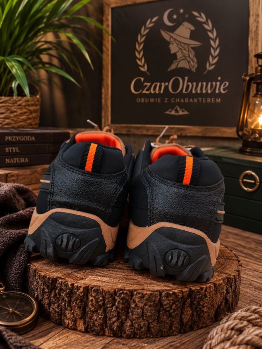 Męskie buty trekkingowe outdoorowe – brązowe