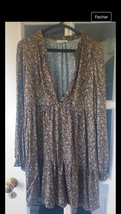 Vestido flores Mango Teen