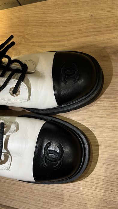 Botki CHANEL 37 skórzane