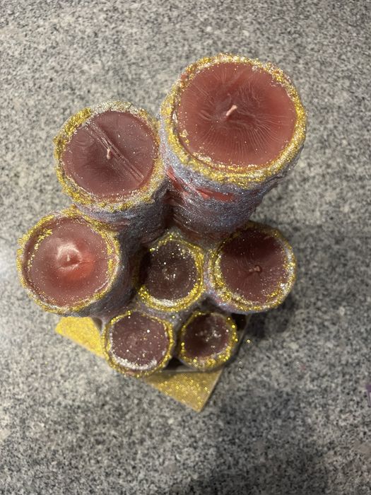 Vela decorativa  feita em casa