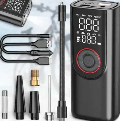 Автомобільний компресор автоматичний з дисплеєм 6000mAh