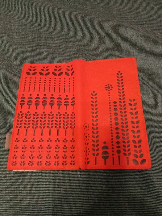 NOWE etui na telefon portfel filcowy pomarańczowy
