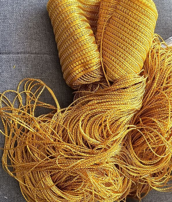 Firana typu makaron 2 szt 140x250 kolor szmaragdowy