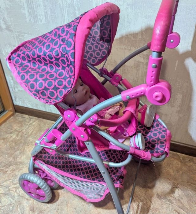 Коляска візок для ляльки пупса бебі-борна дитяча