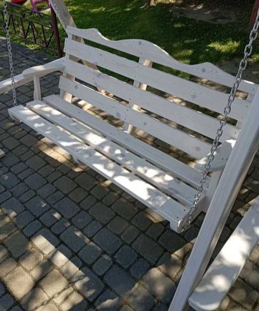 Качеля  красуня дерев'яна лавка підвісна гойдалка