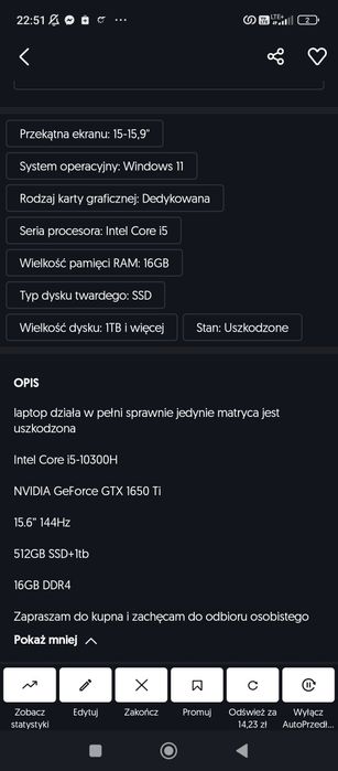 Acer Nitro 5 laptop gamingowy