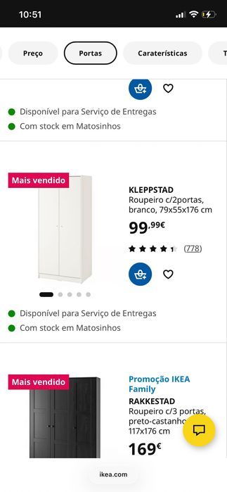 Roupeiro branco IKEA