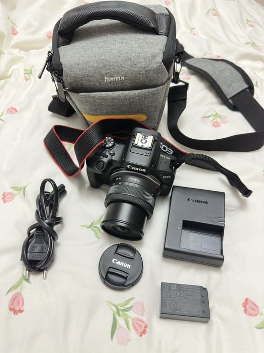 Canon Eos R100 wifi com lente 18-45mm e bolsa
