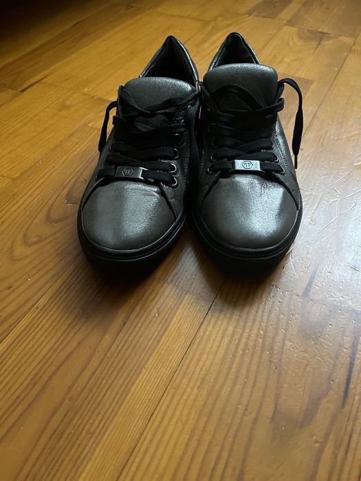 Черевички-кеди в цікавому кольорі з блискучим напиленням