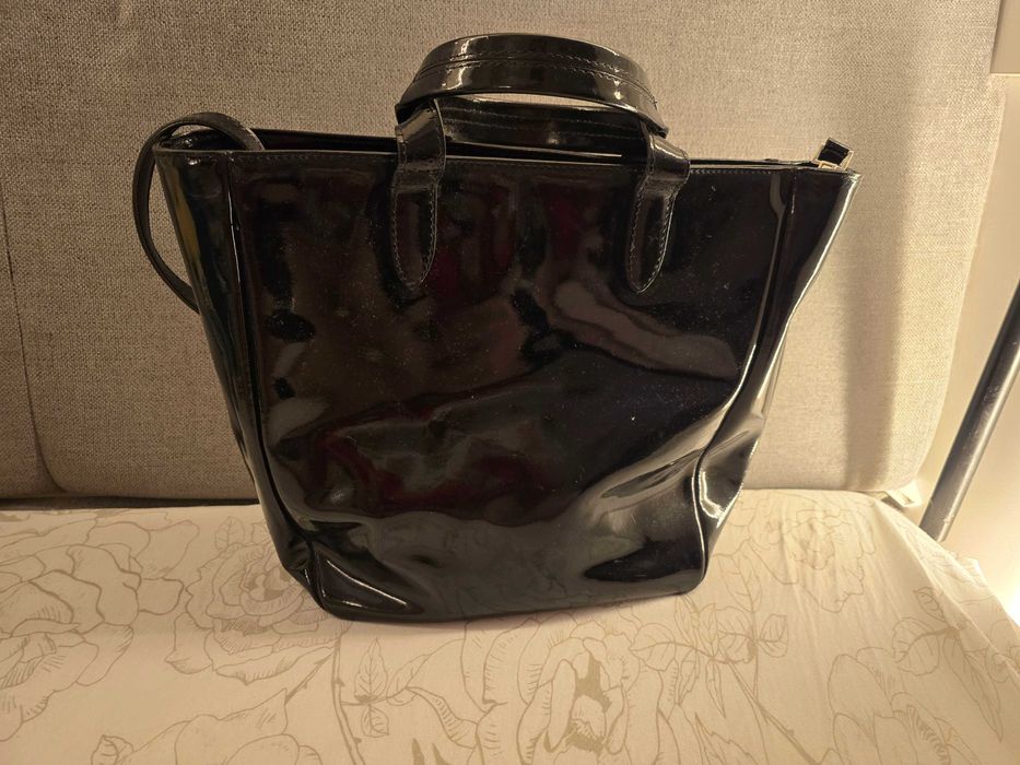 Batycki torebka shopper lakier skóra A4