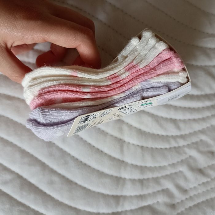 Skarpetki niemowlęce dziewczęce 5 par