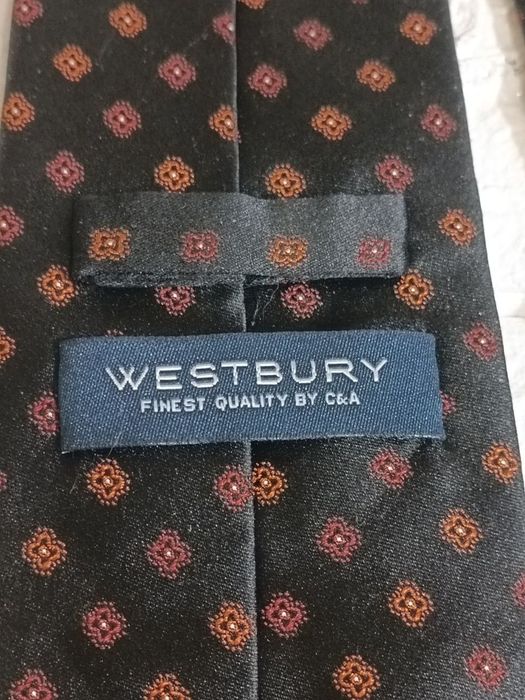 Галстук шелковый C&A черный с камушками .