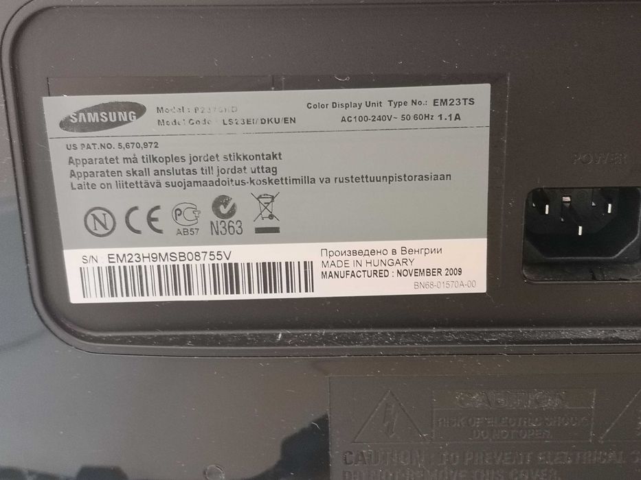 Monitor 23" Samsung SyncMaster P2370