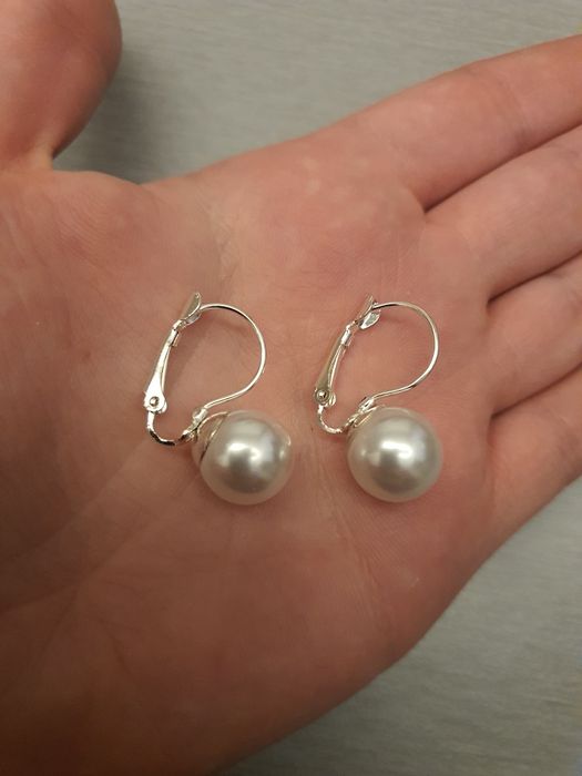 Kolczyki Damskie Wiszące Perły Perełki