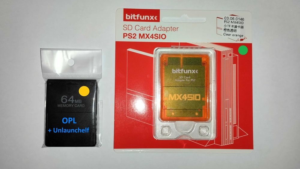 Kit Cartão Memória PS2 64Mb com OPL + MX4SIO -  Lacrado