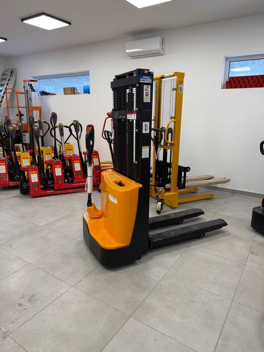 Wózek paletowy elektryczny sztplarka wózek masztowy widłowy 1500kg 3m