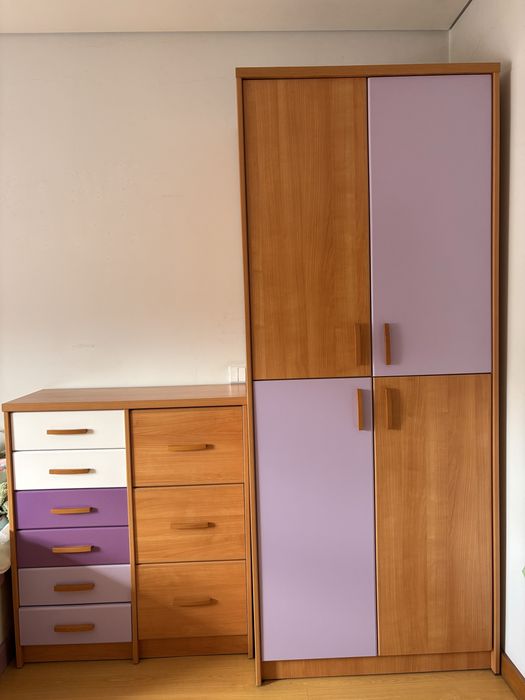 Cama beliche+2 armários roupa+candeeiro BRAGA