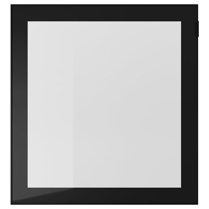 GLASVIK Front szklany do obudowy BESTA 60x64 cm czarne/szkło bezbarwne. Stan idealny.