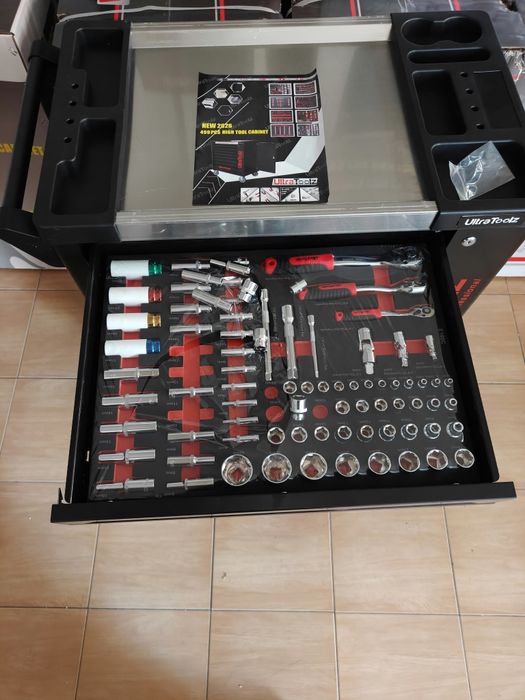 Carrinho de ferramentas ultratoolz 8/8 gavetas cheias de ferramentas