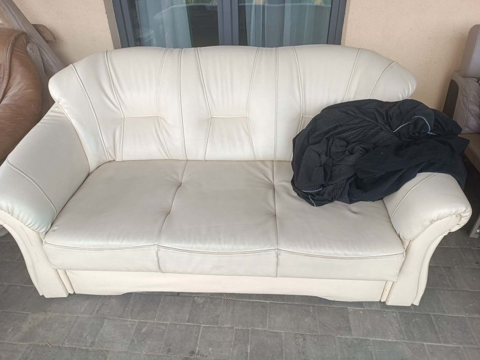 Sofa, kanapa rozkładana skórzana